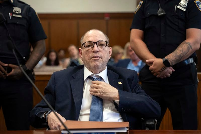 FILE — Harvey Weinstein appears for a pretrial hearing in Manhattan criminal court, July 19, 2024, in New York. (Adam Gray/Pool Photo via AP, File)