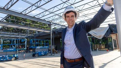 Portrait of Cornerstone Christian Academy headmaster Colin Creel at the construction site of the schoolÕs new science labs. For story on the Top Workplace winners. PHIL SKINNER FOR THE ATLANTA JOURNAL-CONSTITUTION