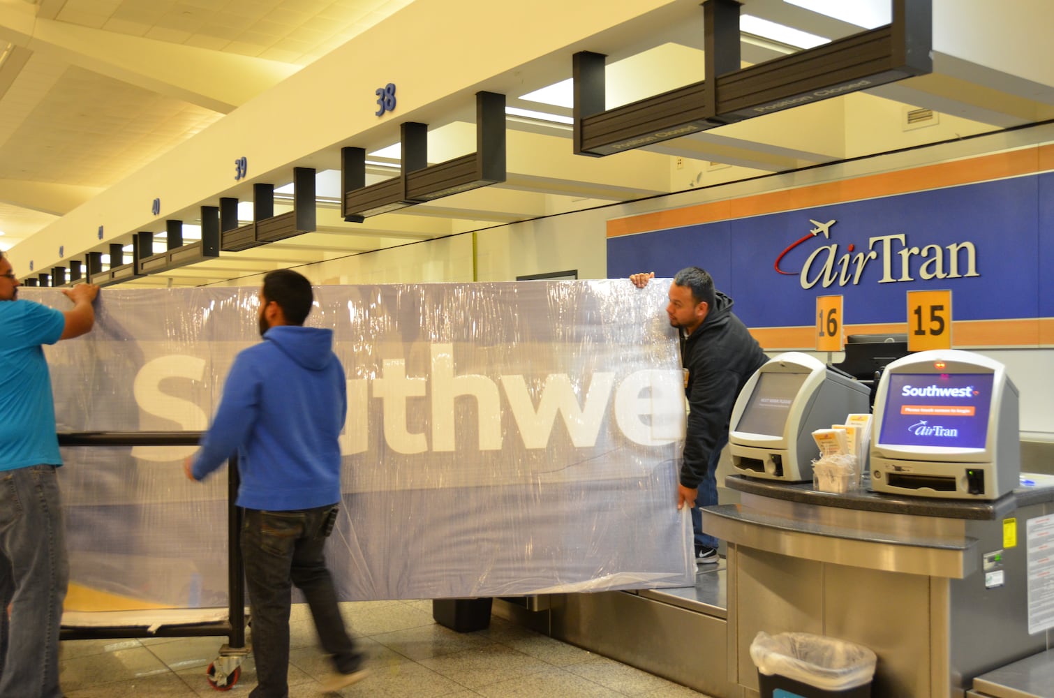 AirTran renamed Southwest at airport