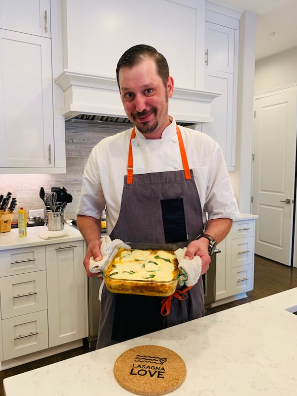 Chef Chase Todaro Smiles with his Lasagna
Courtesy of Lasagna Love South.