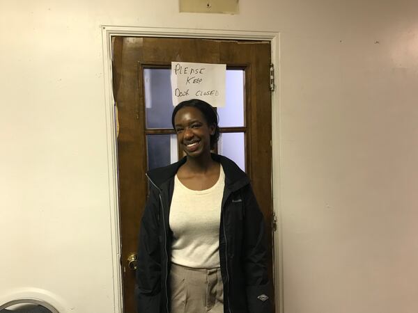 Sandrine Nkuranga cast her ballot at Israel Baptist Church in DeKalb County for the U.S. Senate runoff on Dec. 6, 2022.