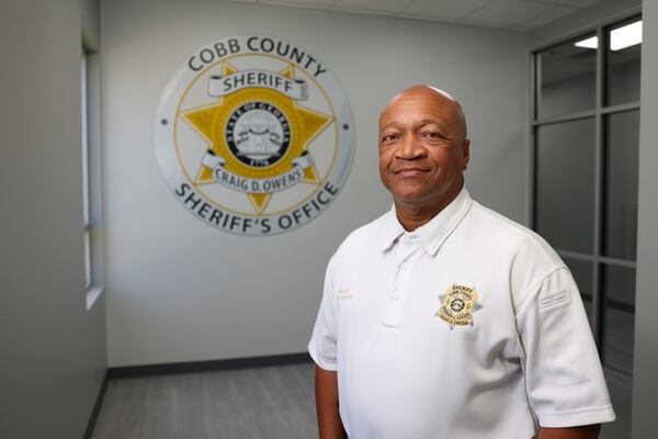 Cobb County Sheriff Craig Owens at the Cobb County Sheriff's Office Adult Detention Center, Thursday, July 11, 2024, in Marietta, Ga. (Jason Getz / AJC)
