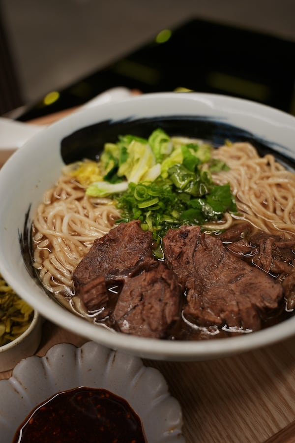 At Lucky Star, the beef noodle soup, a Taiwanese staple, has a very flavorful broth. (Courtesy of Ching Yao Wang/Lucky Star)