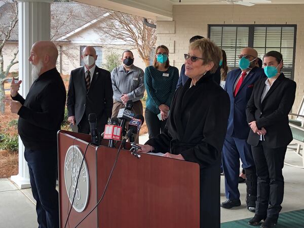 Georgia Department of Public Health Commissioner Dr. Kathleen Toomey speaks on Dec. 28, 2020, about the state's first vaccine doses. The Georgia Department of Public Health said it is beginning variant testing the first week of January. (J. SCOTT TRUBEY / Atlanta Journal-Constitution)