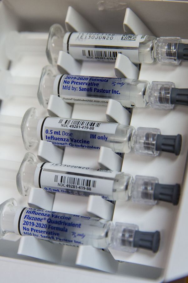 The flu vaccine is available at Conyers Pediatrics in Conyers. (Alyssa Pointer/Atlanta Journal Constitution)