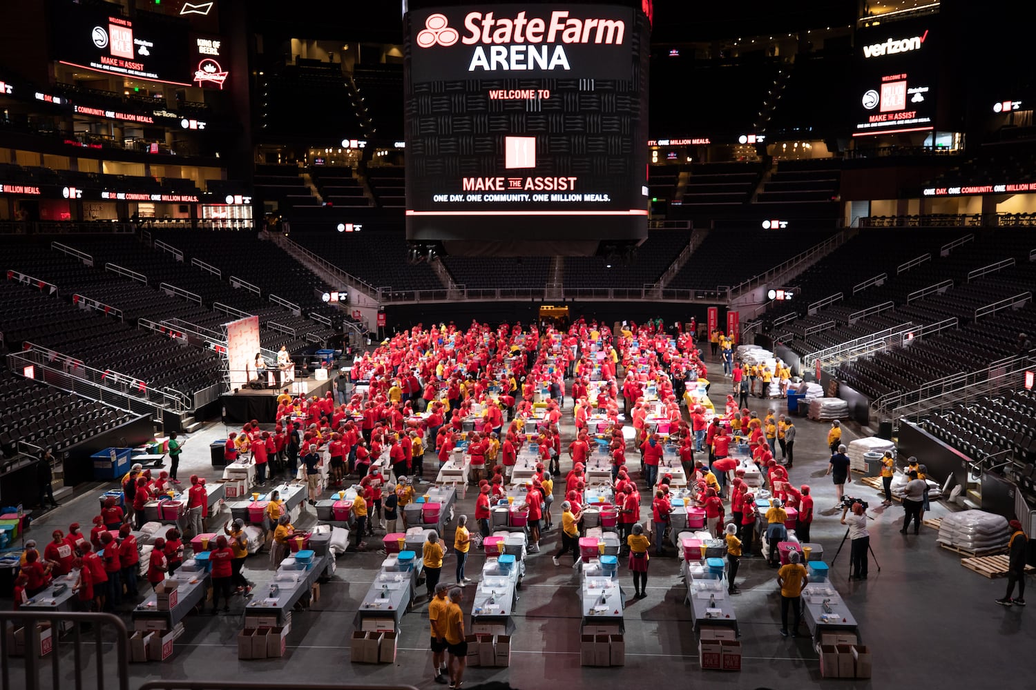  Atlanta Hawks and State Farm Arena  come together to pack 1 million meals