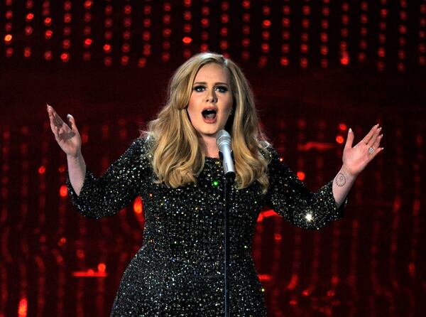 Adele isn't nominated, but so what? She'll still perform. Photo: AP.