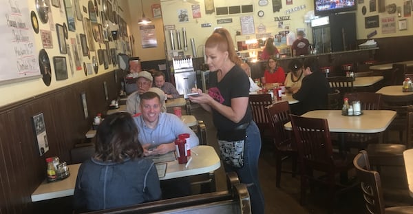  Waitress Kim Lee enjoyed meeting the stars of "Krystal." Photo: Jennifer Brett