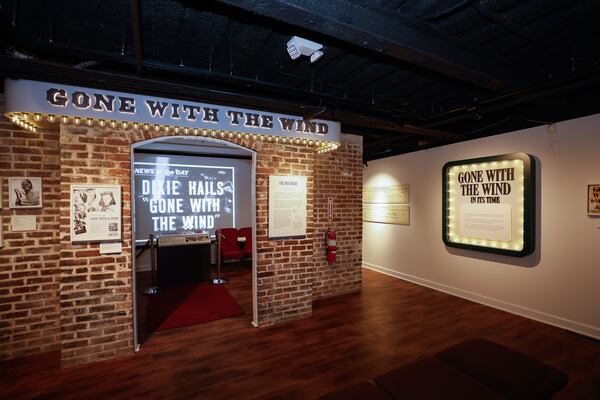 An exhibit in the Margaret Mitchell House highlights the premiere of the "Gone With the Wind" movie.