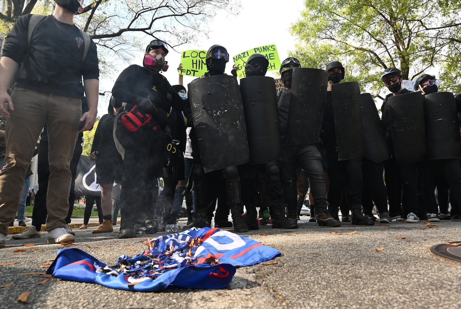 Trump supporters gather for protests in downtown Atlanta