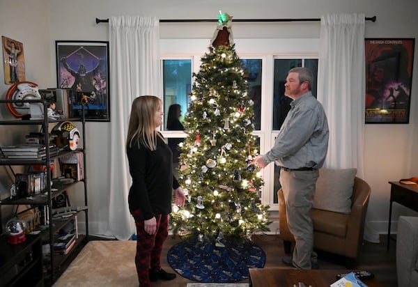 Phil and Amy decorated a Star Wars-themed Christmas tree in Grant's old bedroom, which is now a movie room. It holds all of Grant's Star Wars ornament he was given throughout the years. Hyosub Shin/AJC