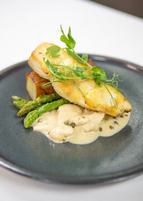 The Halibut Oscar at Pêche is a luxurious traditional dish. Courtesy of Pêche Modern Coastal