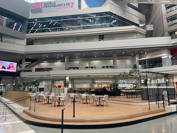 The atrium of the CNN Center is now as quiet as a library after the media company has largely pulled out of the complex.