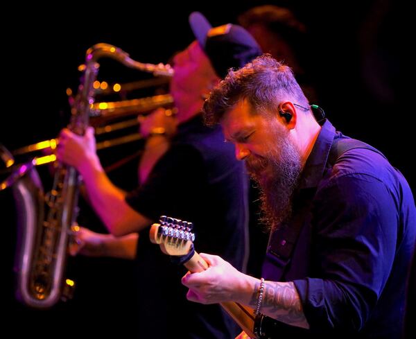 Guitarist Konstantin Kovachev getting ready for a lightning-speed solo
(Courtesy of Reed Galin)