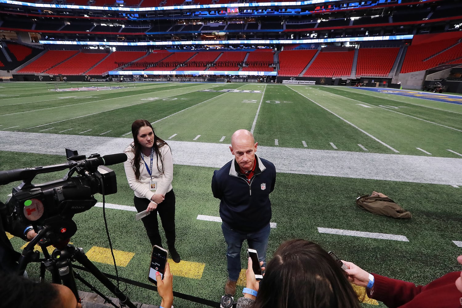 Photos: Setting up Mercedes-Benz Stadium for Atlanta’s Super Bowl