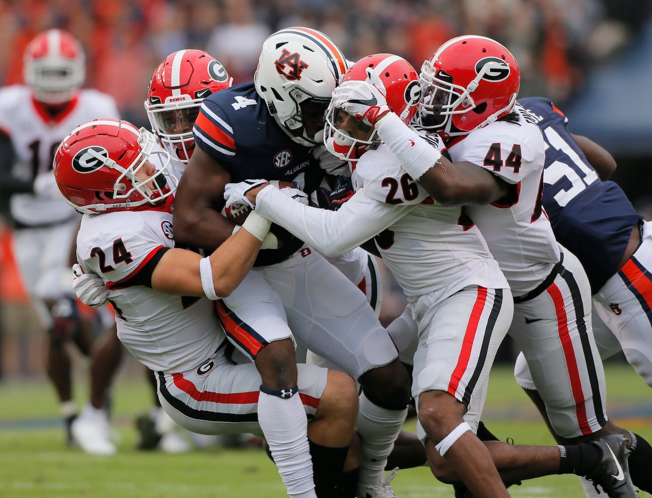 Photos: Bulldogs battle Auburn, seek 10-0 record