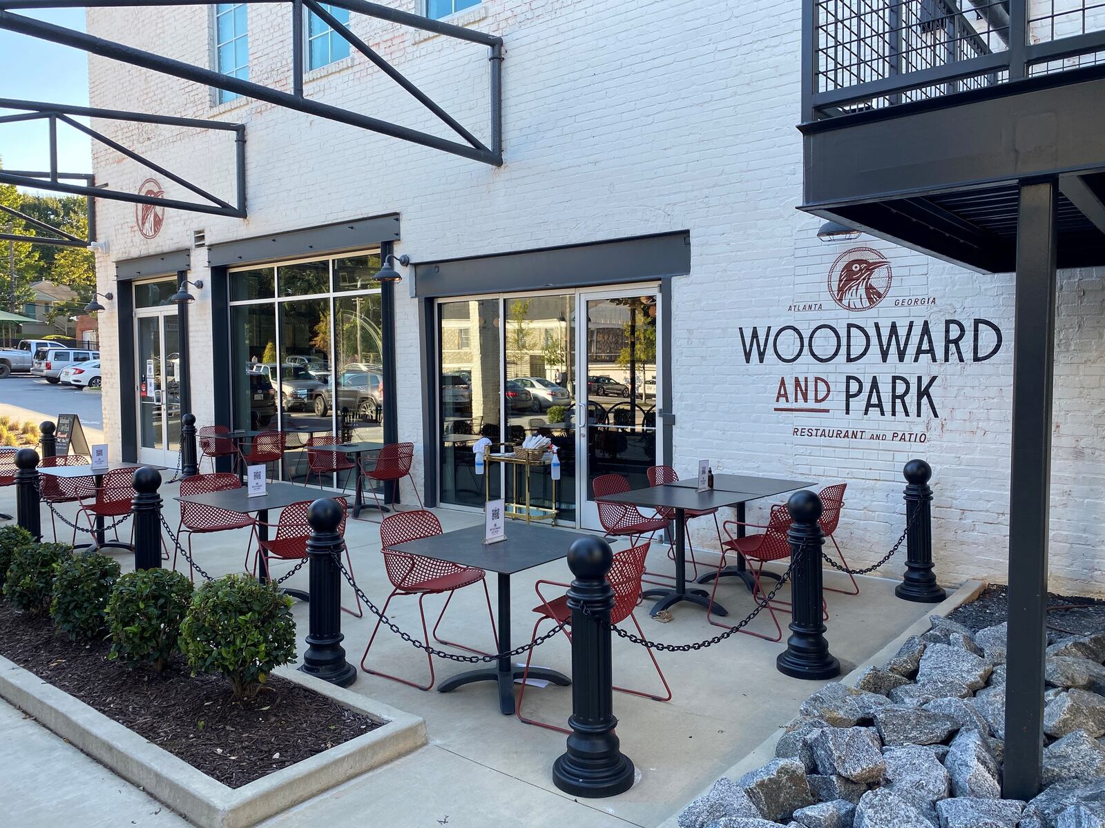 For customers leery of dining in, Woodward and Park has a nicely appointed, well-spaced patio. Wendell Brock for The Atlanta Journal-Constitution