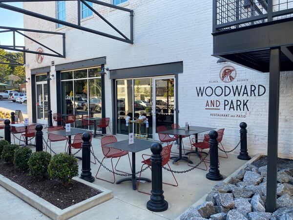 For customers leery of dining in, Woodward and Park has a nicely appointed, well-spaced patio. Wendell Brock for The Atlanta Journal-Constitution