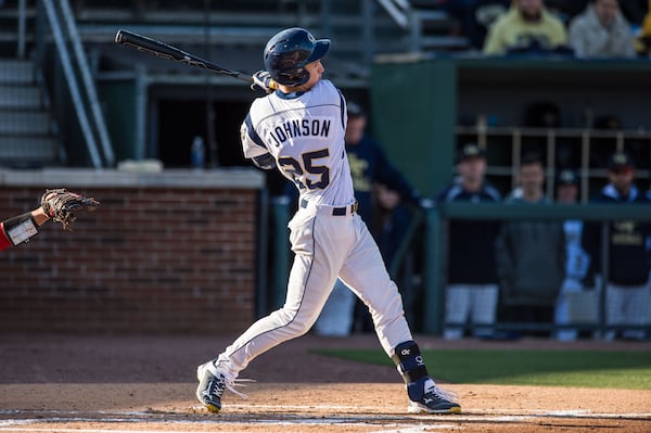 Georgia Tech freshman Kel Johnson's four home runs lead the ACC. (GT Athletics/Danny Karnik)