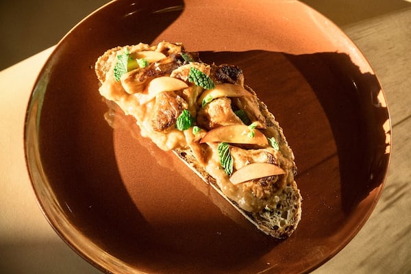 The menu at Commune in Avondale Estates includes a mushroom tartine. Courtesy of Kevin Brown