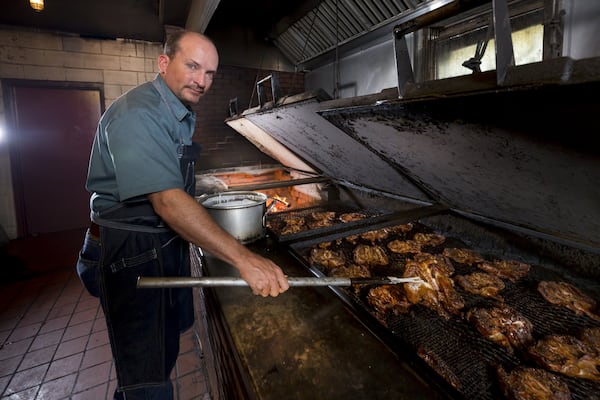 Barbecued chicken, brisket, turkey and ribs are the stars at Big Bob Gibson in Decatur. CONTRIBUTED BY: Alabama Tourism Department.