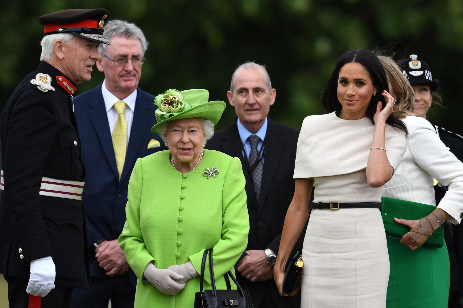 Photos: Meghan Markle stuns at first solo outing with Queen Elizabeth