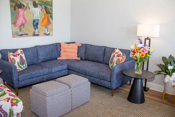 The Children's Bereavement Center of South Texas opened a new location in Uvalde, Texas on June 29, 2023. Atlanta artist Lisa Moore donated one of her pieces to the center, which now hangs above the couch.