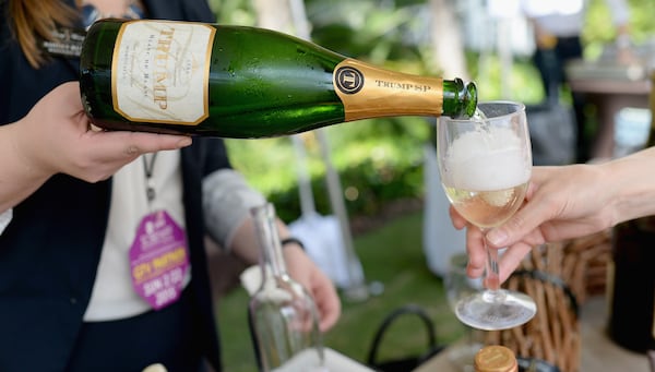 A Trump Winery label on display at Farm To Table Brunch presented by Whole Foods Market hosted by Geoffrey Zakarian, Julie Frans & Friends during the 2015 Food Network & Cooking Channel South Beach Wine & Food Festival presented by FOOD & WINE at The Palms Hotel & Spa on February 22, 2015 in Miami Beach.  (Photo by Dylan Rives/Getty Images for SOBEWFF)