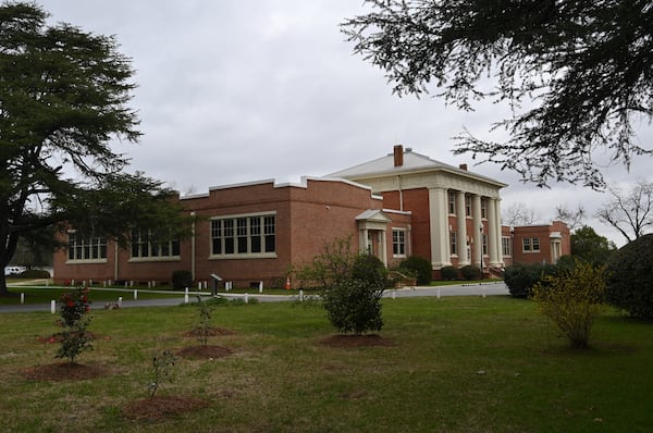 Plains High School now serves as a visitor center and museum for the Jimmy Carter National Historical Park. The former school is shown in this photo from Tuesday, Feb. 21, 2023, in Plains, GA. (Hyosub Shin / Hyosub.Shin@ajc.com)