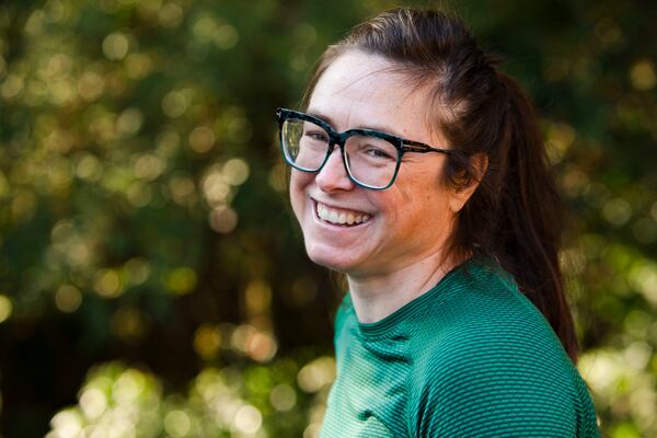 Jenna Hamlin says she's still amazed at how life has opened up for her. She rides her bicycle 50 to 60 miles a week, runs and does yoga. Long-term goals like one day living in Europe now seem within reach. (Christina Matacotta / For The Atlanta Journal-Constitution)