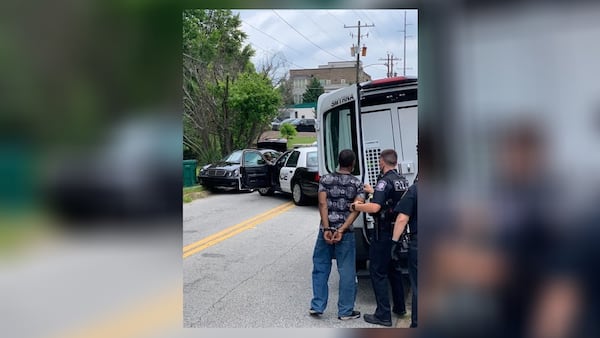 A 63-year-old Marietta man was arrested Tuesday afternoon after leading police on a chase through Smyrna and running into an officer's patrol car, authorities said.