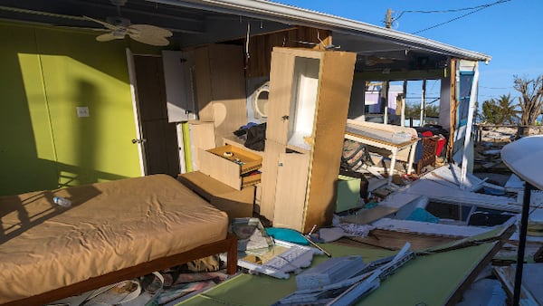 Not much was left of the homes in the Seabreeze Mobil Home Park in Islamorada Tuesday afternoon, September 12, 2017.  The storm surge from Hurricane Irma passed over the area and and devastated almost all of the homes.    (Lannis Waters / The Palm Beach Post)