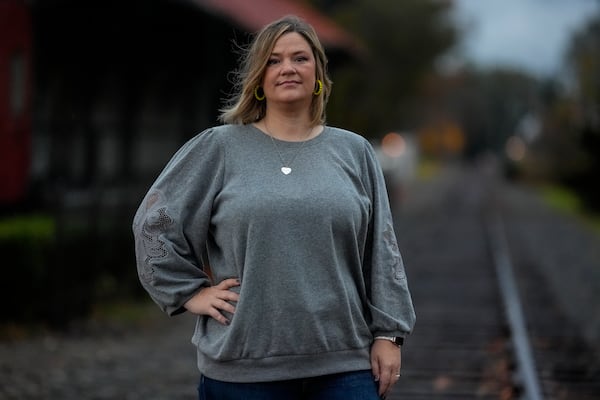 Lisa Webb poses for a photo, Tuesday, Nov. 26, 2024, in Woodstock, Ga. (AP Photo/Mike Stewart)