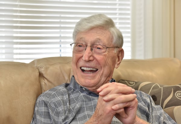 Home Depot co-founder Bernie Marcus in his office at The Marcus Foundation in Atlanta in June. HYOSUB SHIN / HSHIN@AJC.COM