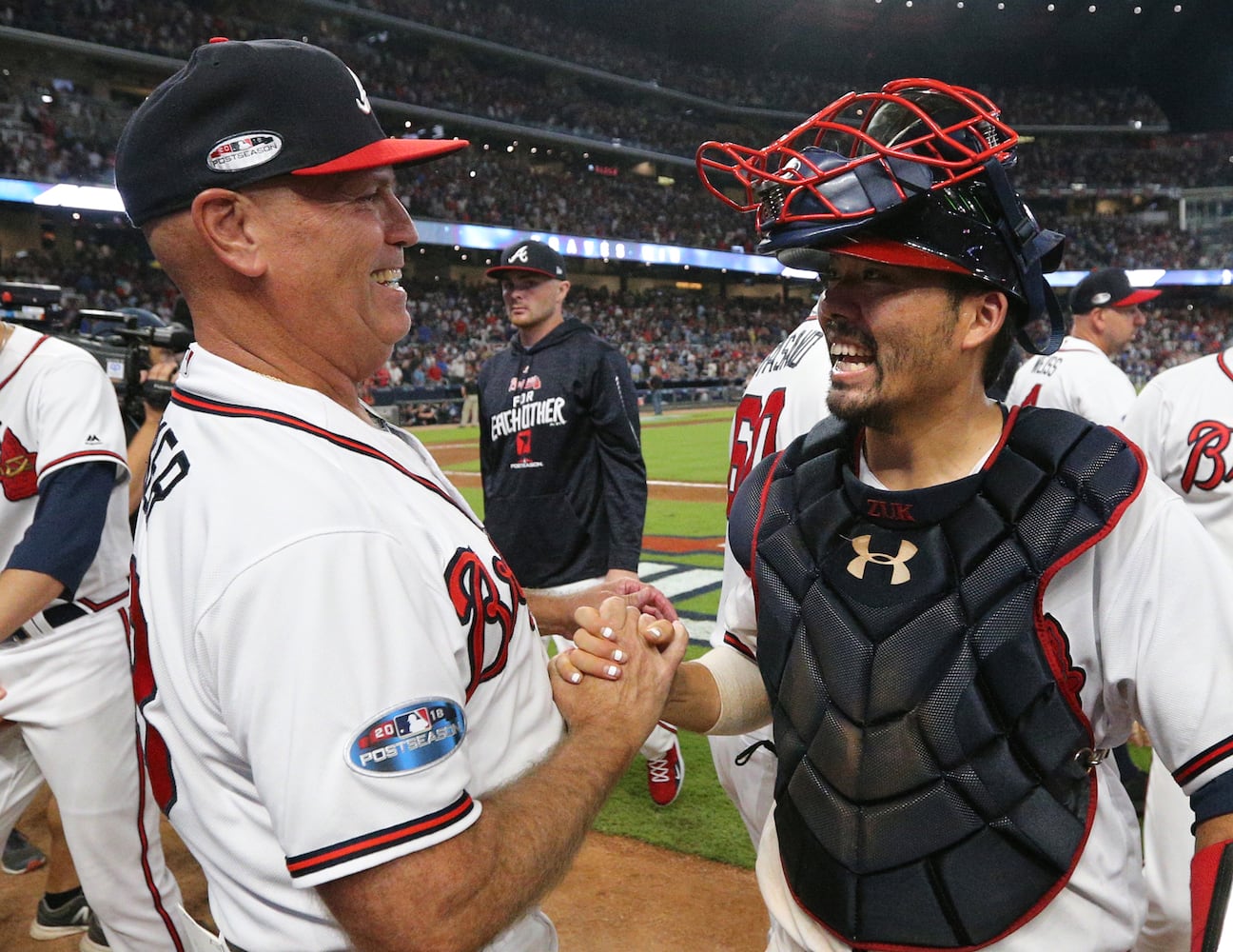 Photos: Acuna, Freeman lead Braves to playoff win over Dodgers