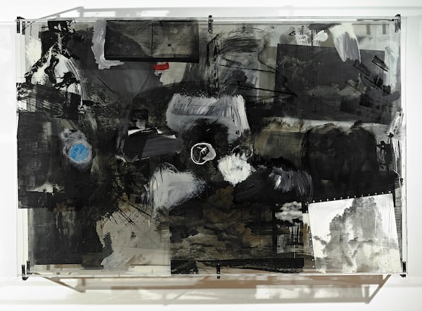 Robert Rauschenberg’s 1963 work “Overcast III” challenged art buffs in a discussion at the High Museum of Art in July. © Estate of Robert Rauschenberg/VAGA at Artists Rights Society (ARS). 
(Courtesy of High Museum)