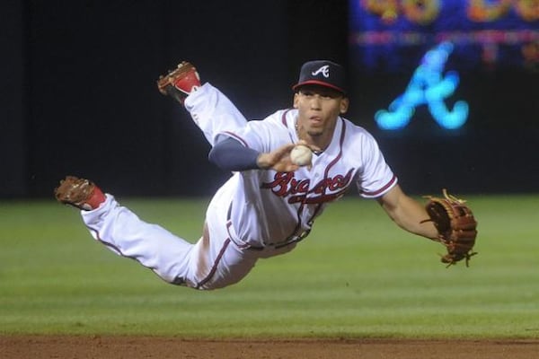 To the surprise of no one who watches baseball, Andrelton Simmons was rated the NL's best defensive shortstop in Baseball America's survey.