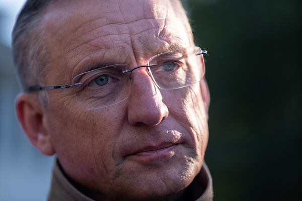 201102-Buford-U.S. Senate candidate Doug Collins during a rally in Buford on Monday afternoon Nov. 2, 2020. Ben Gray for the Atlanta Journal-Constitution