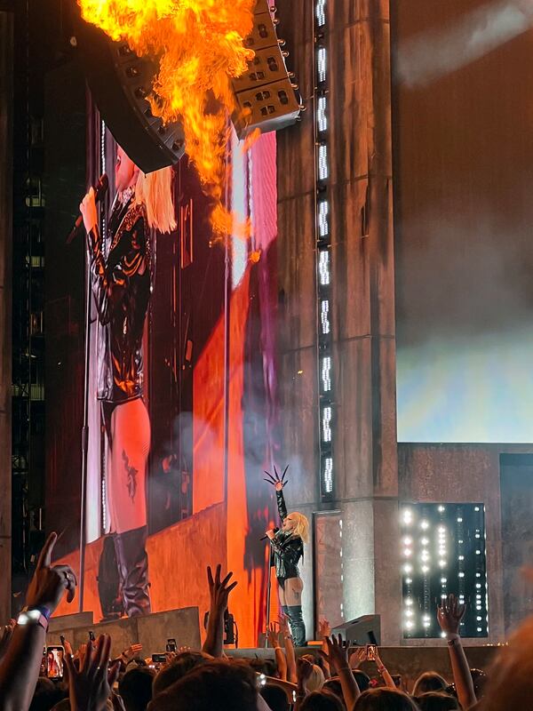 Lady Gaga during the encore of her "Chromatica Ball" tour at Truist Park.  SUPRIA KUPPUSWAMY/SPECIAL