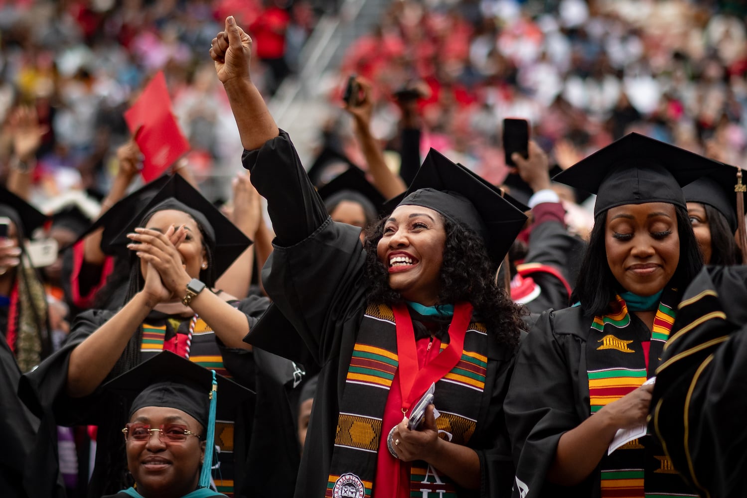 Graduates, faculty and family gather for the Clark Atlanta University 35th annual commencement convocation.