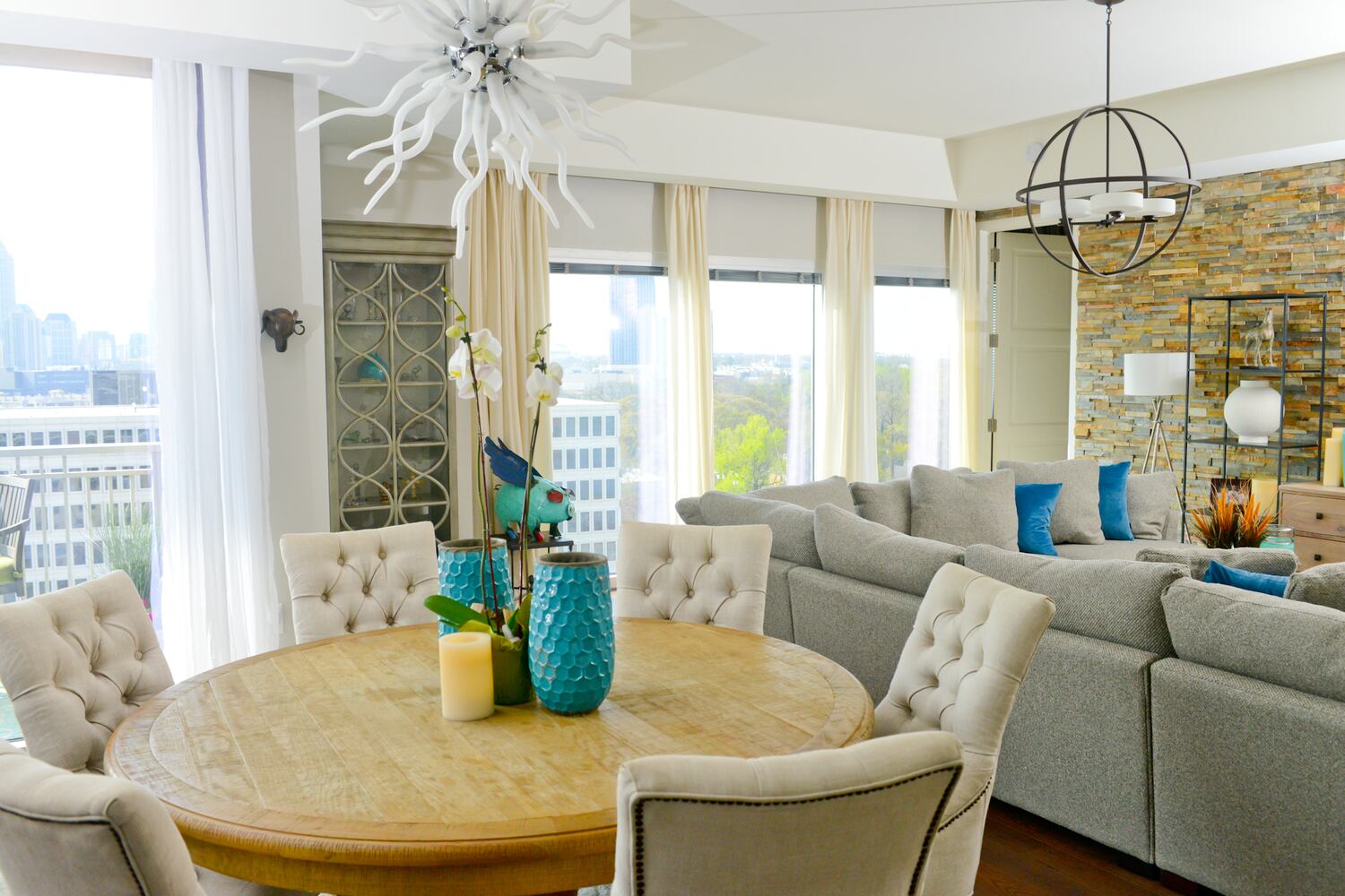 Transitional design creates warmth in Buckhead high-rise condo