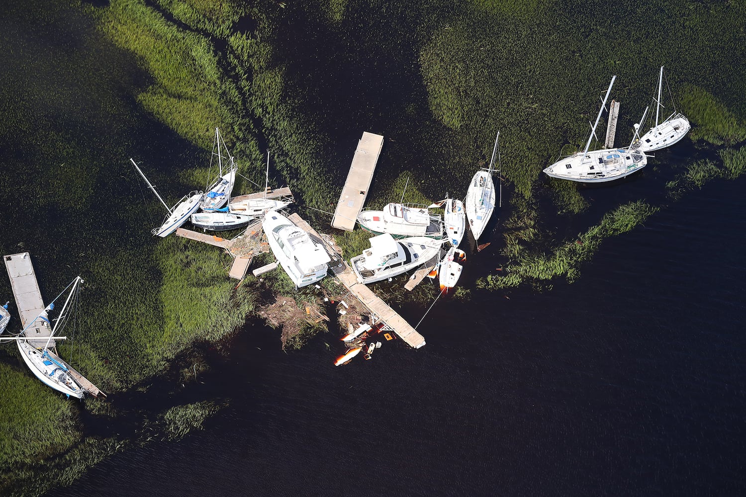 Aerial photos show Irma's impact on coastal Georgia