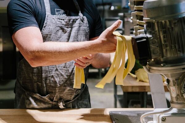 Pasta maker Mike Patrick leads Intro to Pasta classes at his Buckhead shop Storico Fresco, teaching students to make dough from flour, semolina and eggs. CONTRIBUTED BY KAREN PAGANO