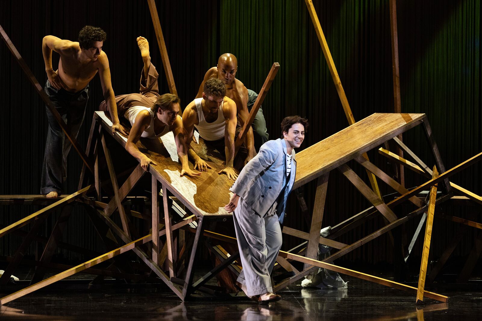 This image released by The Metropolitan Opera shows Daniela Mack as Federico Garcia Lorca in a scene from Golijov's "Ainadamar," opening at the Metropolitan Opera on Oct. 15. (Marty Sohl/The Metropolitan Opera via AP)