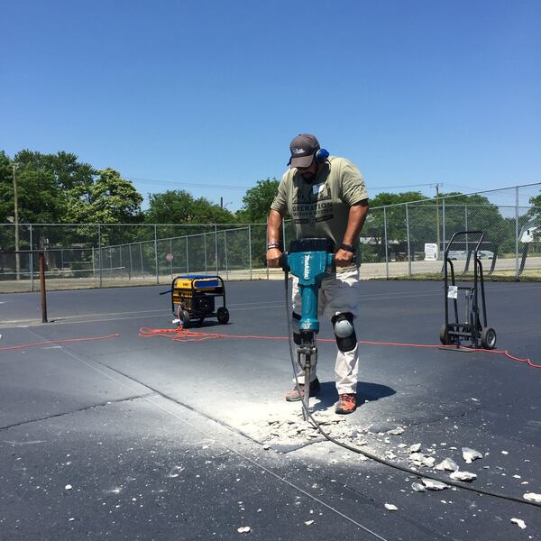 Williams helps with site preparation during The Mission Continues first Mass Deployment last year in Detroit. He is now leading efforts for The Mission Continues second Mass Deployment, Operation Westside Surge, which takes place June 8-15 in Atlanta. Contributed