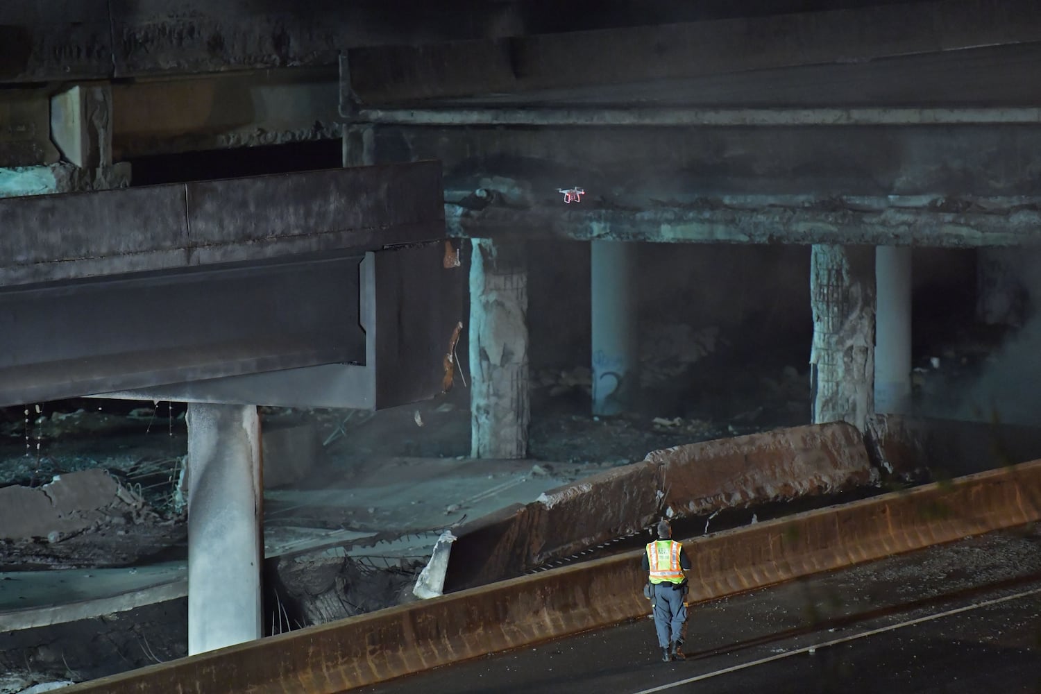 I-85 bridge collapse and fire