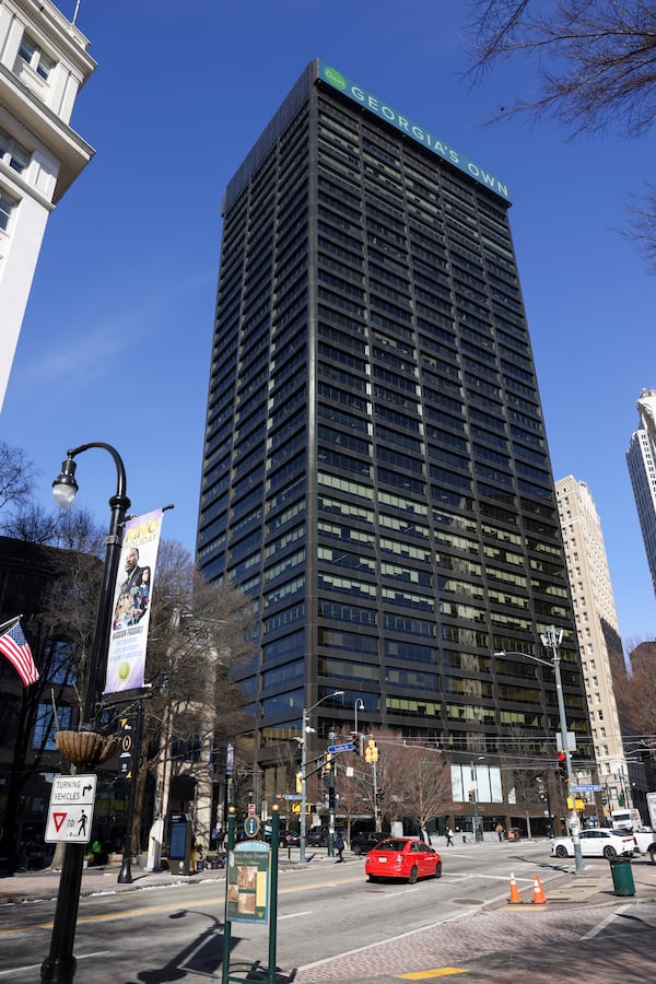 The building at 100 Peachtree St. is shown on  Jan. 13 in Atlanta. The architecture firm SSOE has had its offices in downtown for more than 105 years. (Jason Getz / AJC)