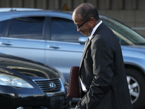  Elvin "E.R." Mitchell, Jr., leaving the federal courthouse in Atlanta after pleading guilty to one count of conspiracy to commit bribery and launder money. The AJC found Mitchell's company was paid $7.3 million in emergency contracts by the city during the time of the bribery scheme.