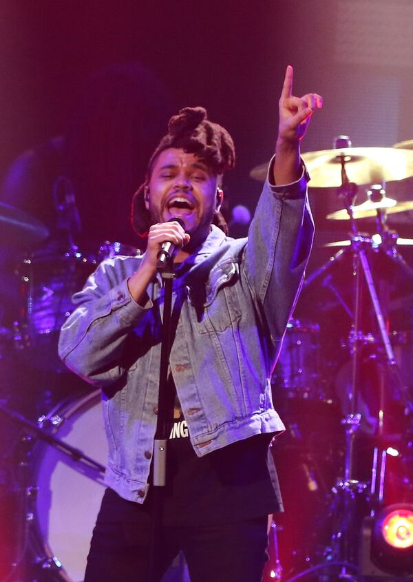 SUNRISE, FL - DECEMBER 18: The Weeknd performs onstage at Y100's Jingle Ball 2015 presented by Capital One at BB&amp;T Center on December 18, 2015 in Sunrise, Florida. (Photo by Alexander Tamargo/Getty Images for iHeartMedia)