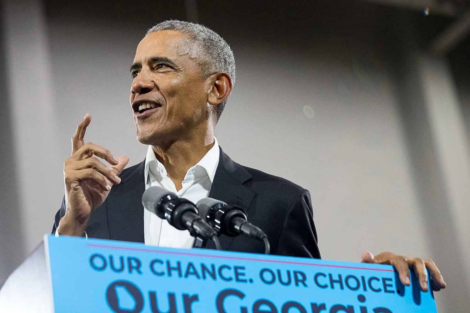 Barack Obama campaigns with Stacey Abrams